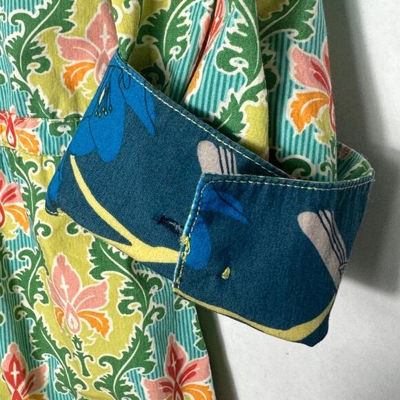 Matilda Jane Dress Floral Print Button Front Pintuck Detail Small - Picture 10 of 10